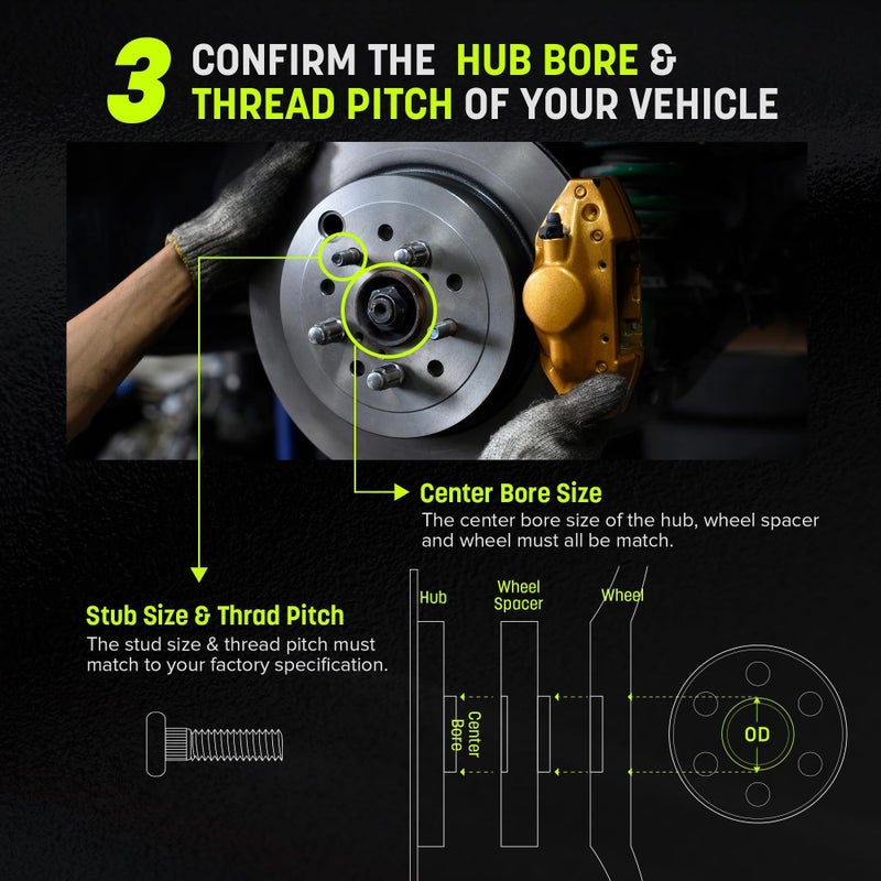 Customadeonly 5x120 Wheel Spacers for 2010-2024 Camaro,2014-2020 Impala, 2020-2024 Corvette C8, 2008-2019 CTS, 2020-2023 CT5 (2pcs 5mm Thick Black) 5x4.72 66.9mm Bore 3/16" Thick - Image 5